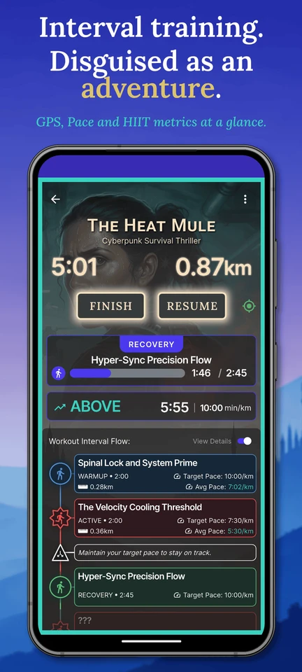 Epic Miles Progress - Interval training. Disguised as an adventure.